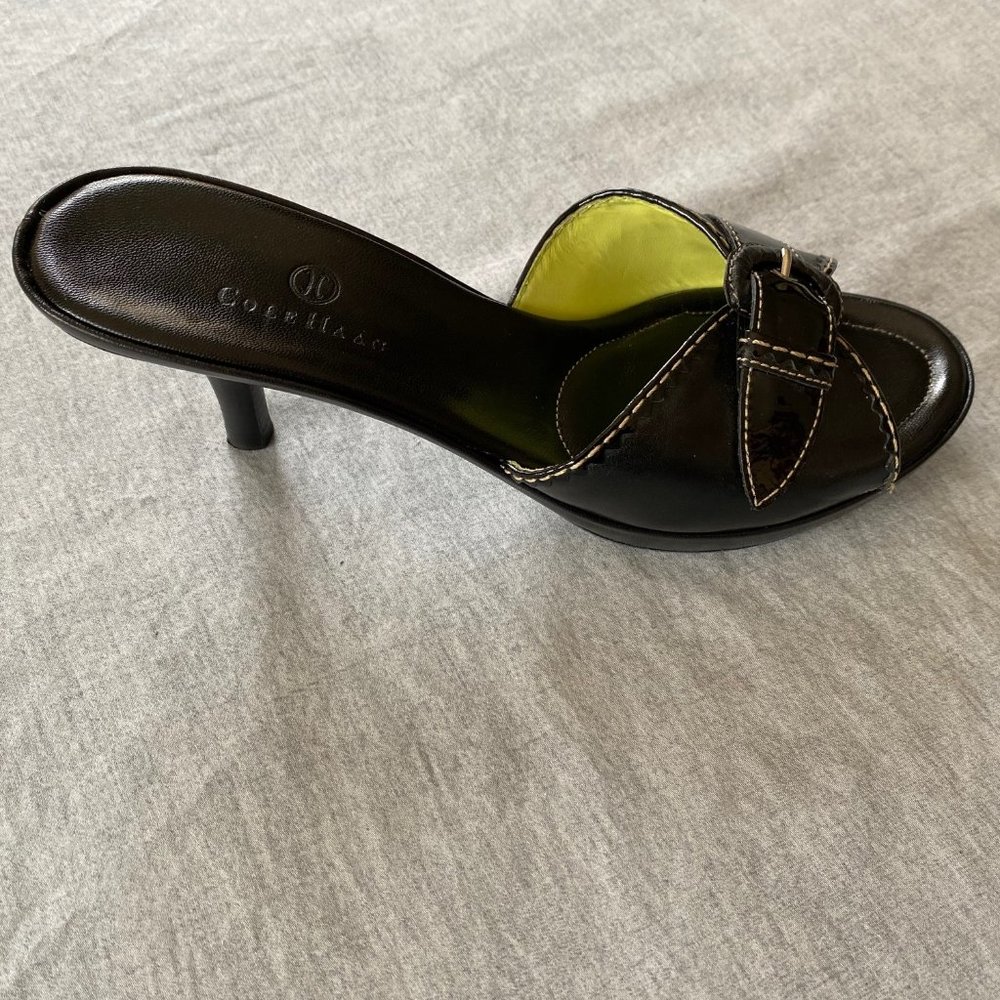 Cole Haan Black Leather Slide Sandals - Size 7.5 - Picture 2 of 6